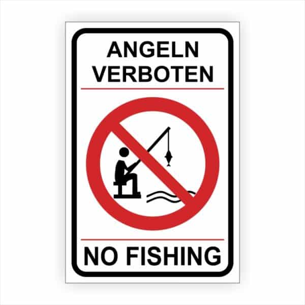 Angeln verboten, Verbotszeichen, No Fishing