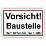 Kennzeichnung Vorsicht Baustelle