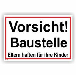 Kennzeichnung Vorsicht Baustelle