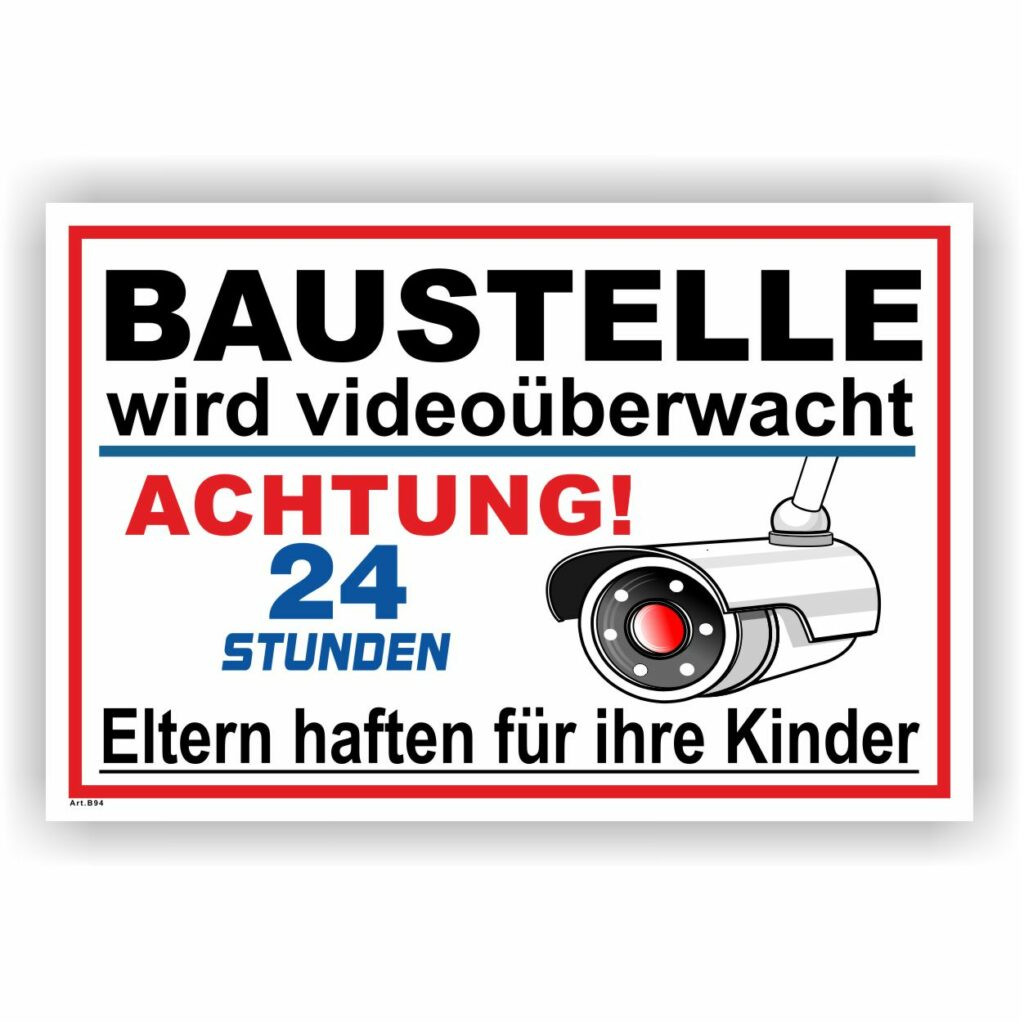 Cctv 24 Stunden Videoüberwachung Zeichen Stock Vektor Art und mehr