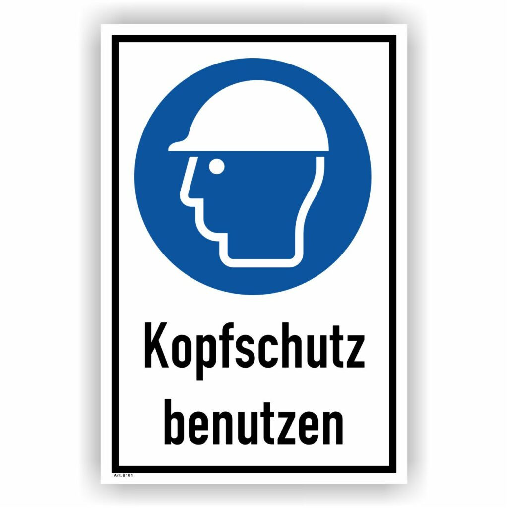ISO Sicherheitskennzeichnung - Kopfschutz benutzen main image 1
