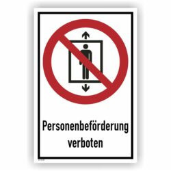 Personenberförderung veboten