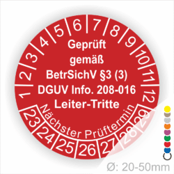 Leitern und Tritte Prüfplaketten