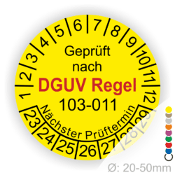 Prüfplaketten DGUV-Regel 103-011 Prüfplaketten DGUV-Regel-103-011-Elektrotechnik-die-BG-Regel-Arbeiten-unter-Spannung