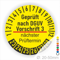 Prüfplakette Geprüft nach DGUV