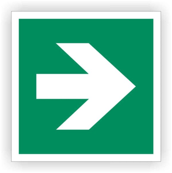 Rettungsweg – Richtungspfeil nach rechts ASR A1.3 DIN EN ISO 7010