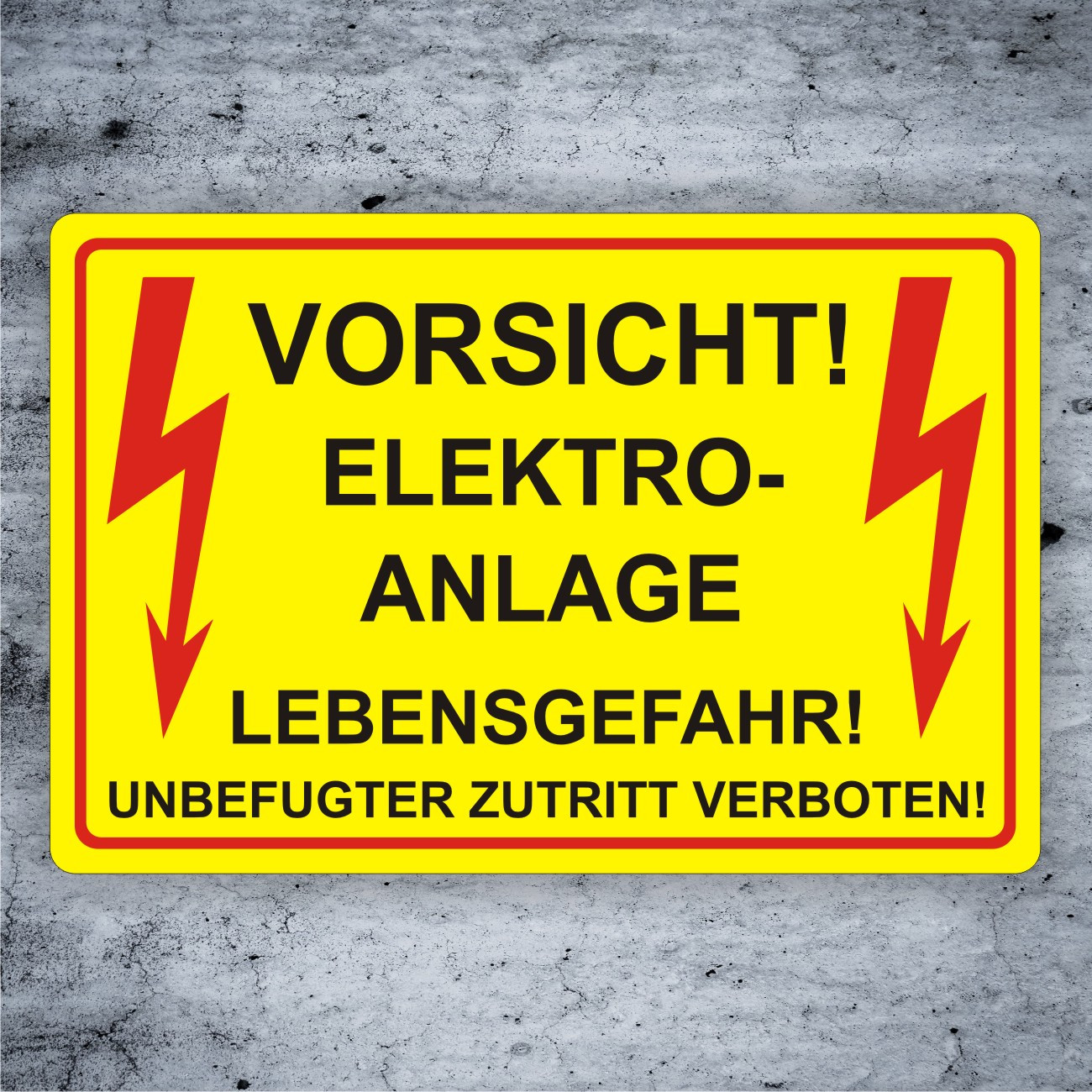 Warn- Schild Anlage steht unter Spannung Hinweisschild - PrintEngel