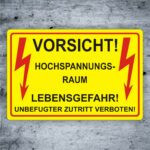 Hinweisschild Elektro -Vorsicht Hochspannungsraum