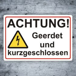 Warn- Schild Anlage steht unter Spannung Hinweisschild - PrintEngel