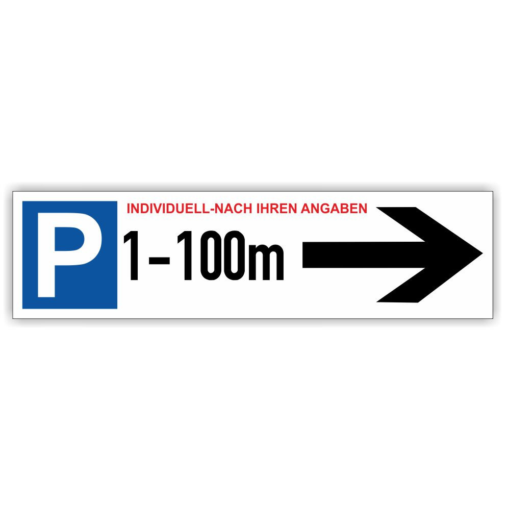 Kunden Parkplatzschild Langformat