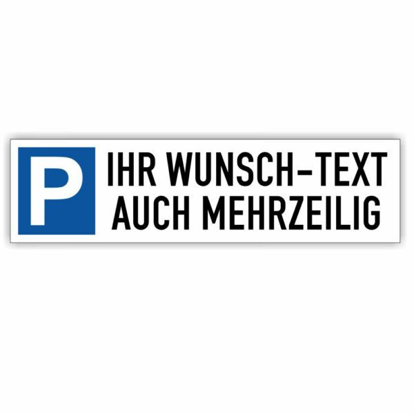 Parkschild Parkplatzreservierer Mehrzeilig LOGO Individuell