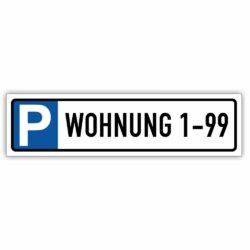 Parkplatzreservierer Parkschild mit Nummer nach Wunsch