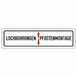 Lochbohrungen Pfostenmontage- Erdspieß