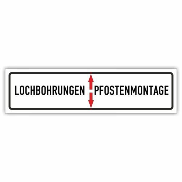 Lochbohrungen Pfostenmontage- Erdspieß