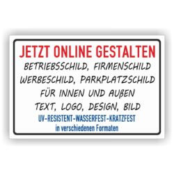 Schild Querformat online gestalten