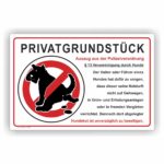 Privatgrund Verunreinug Hund Schild