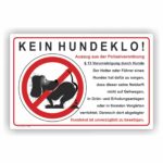 Hunde Toilette Verbot Schild