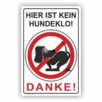 Kein hundeklo Warnschild