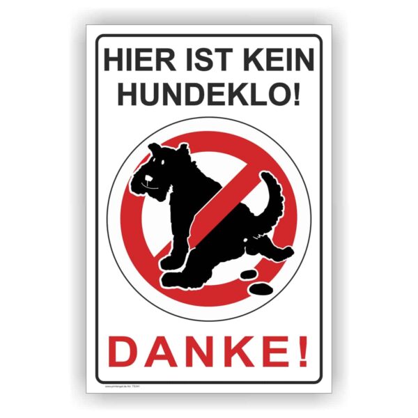 Hier ist KEIN HUNDEKLO SchildS