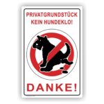 Privatgrundstück kein Hundeklo Schild