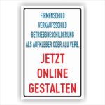 Schild Hochformat online gestalten