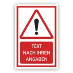 Warnung-Achtung Schild mit Wunsch-Text