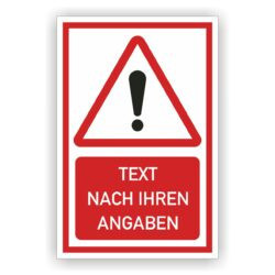 Warnung-Achtung Schild mit Wunsch-Text