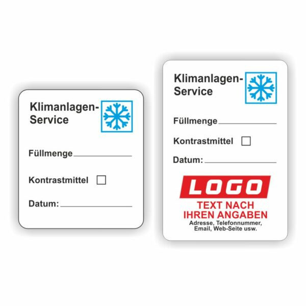 KFZ Klimaanlage-Service geprüft Serviceaufkleber