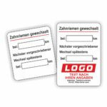 KFZ Zahnriemen gewechselt Serviceaufkleber Inspektion