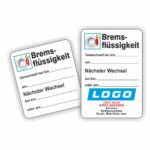Inspektionsaufkleber Bremsflüssigket gewechselt
