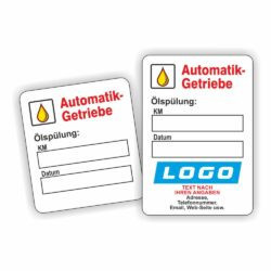 Automatikgetriebe Ölspülung Serviceaufkleber