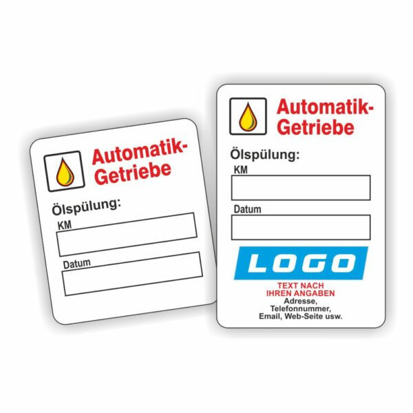 Automatikgetriebe Ölspülung Serviceaufkleber