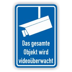 objektüberwachung Hinweisschild Videoüberwachung