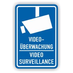 Video Überwachungsschild individuell zum selber gestalten mit  videokennzeichnung symbol - PrintEngel