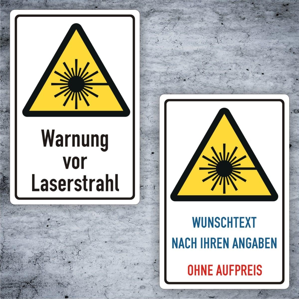 Warnaufkleber „Warnung Vor Laserstrahl“ – 23x16 Cm, Nach DIN EN ISO 7010, T-196, Aus PVC