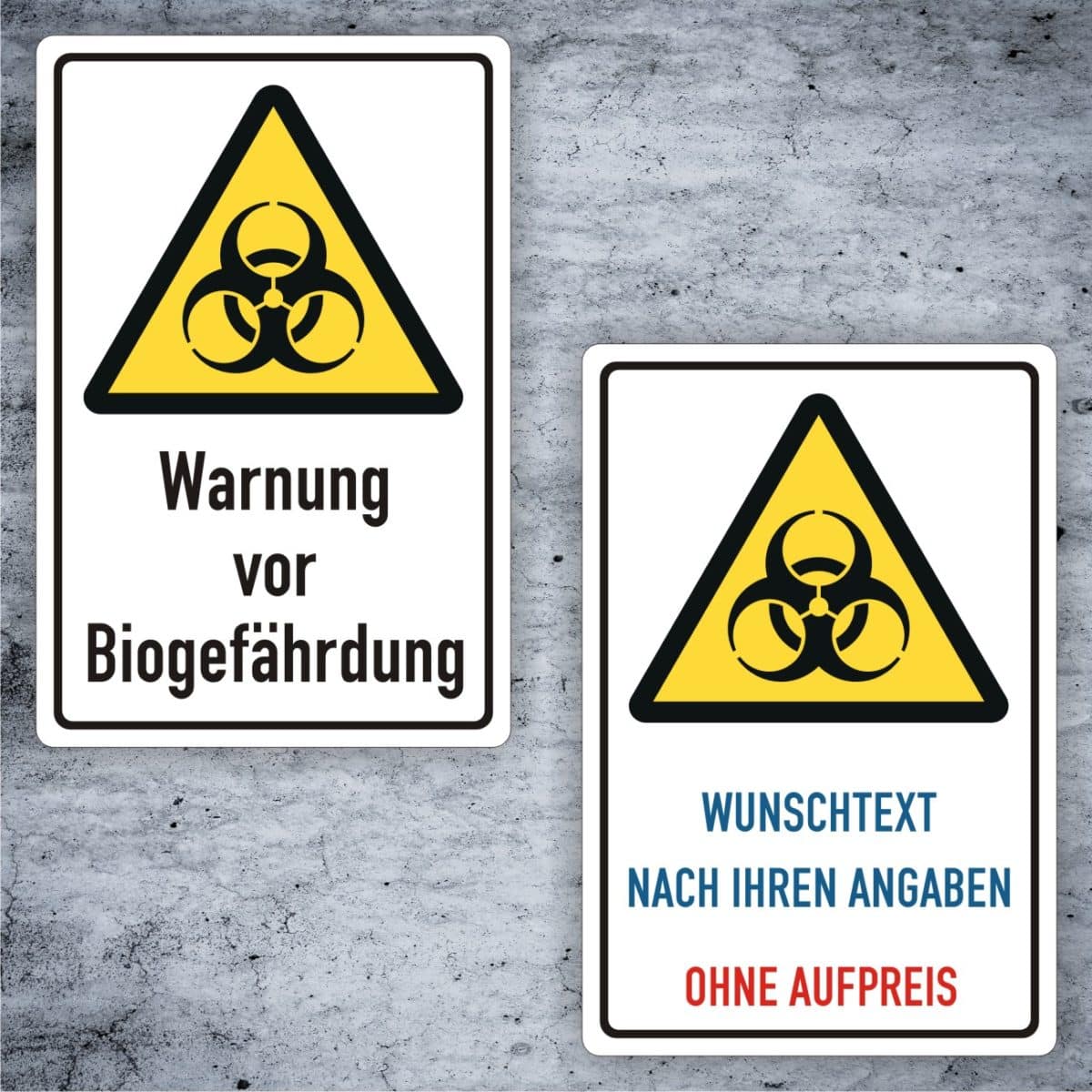 Warnzeichen Biogefährdung – Selbstklebend, 40 X 40 Cm – Für Innen & Außen, Folie