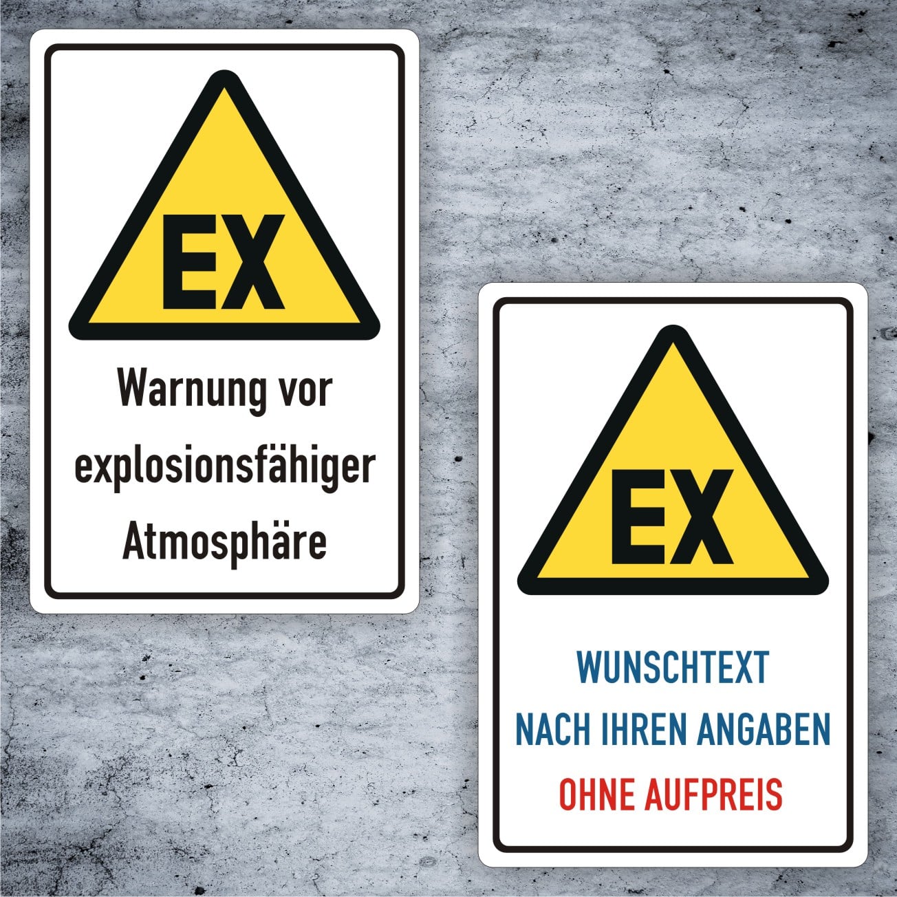 Kombischild Warnschild Warnung Vor Explosionsf higer Atmo Sph re 