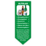 Altglas Aufkleber