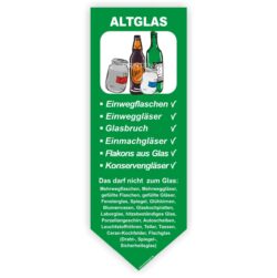 Altglas Aufkleber