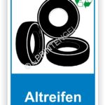 Altreifen Schild-Aufkleber