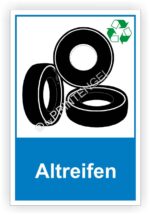 Altreifen Schild-Aufkleber