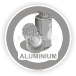 Aluminium Aufkleber Kennzeichnung Behälter Tonne- Container Sticker