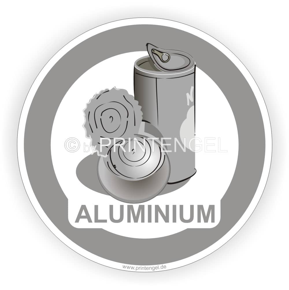 Aluminium Aufkleber