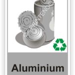 Aluminium Behälter Tonne- Container Schilder - Aufkleber