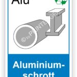 Aluminiumschrott Schilder - Aufkleber