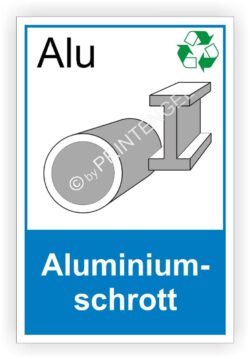 Aluminiumschrott Schilder - Aufkleber