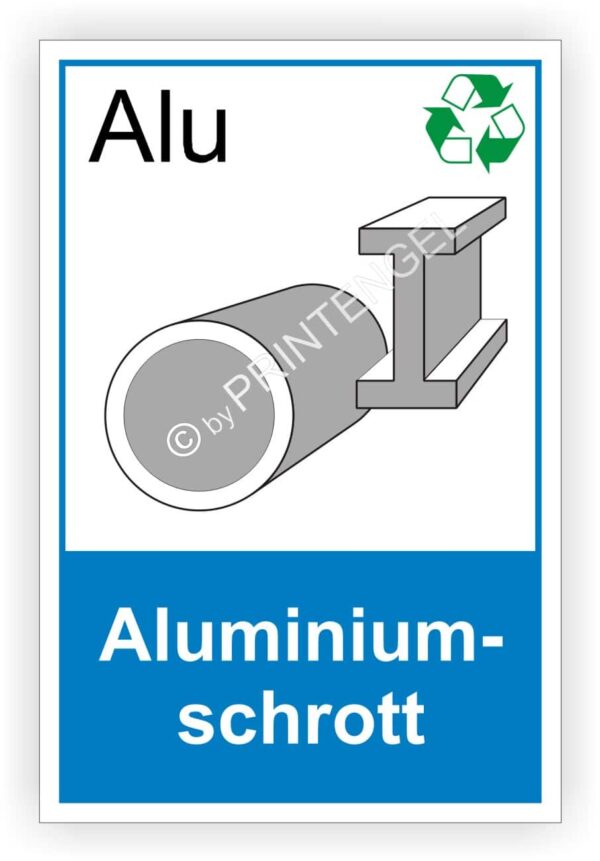 Aluminiumschrott Schilder - Aufkleber