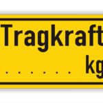 Tragkraft in kg Regalle beschriftung