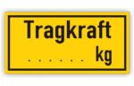 Tragkraft in kg Regalle beschriftung