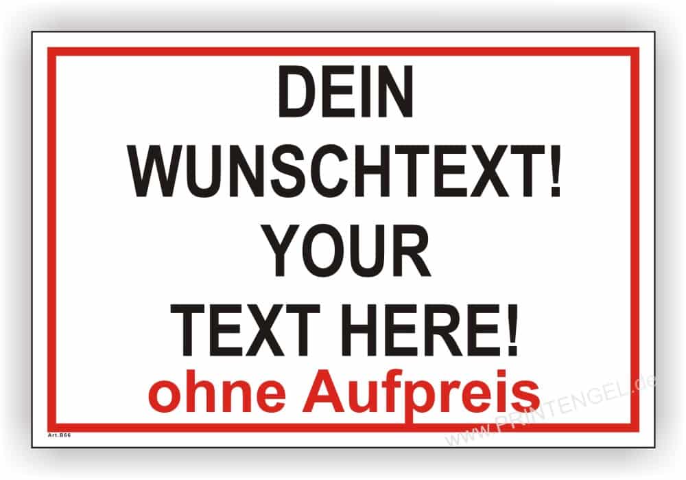 Baustellen- Kennzeichnung Hinweisschild Wunschtext nach ihren